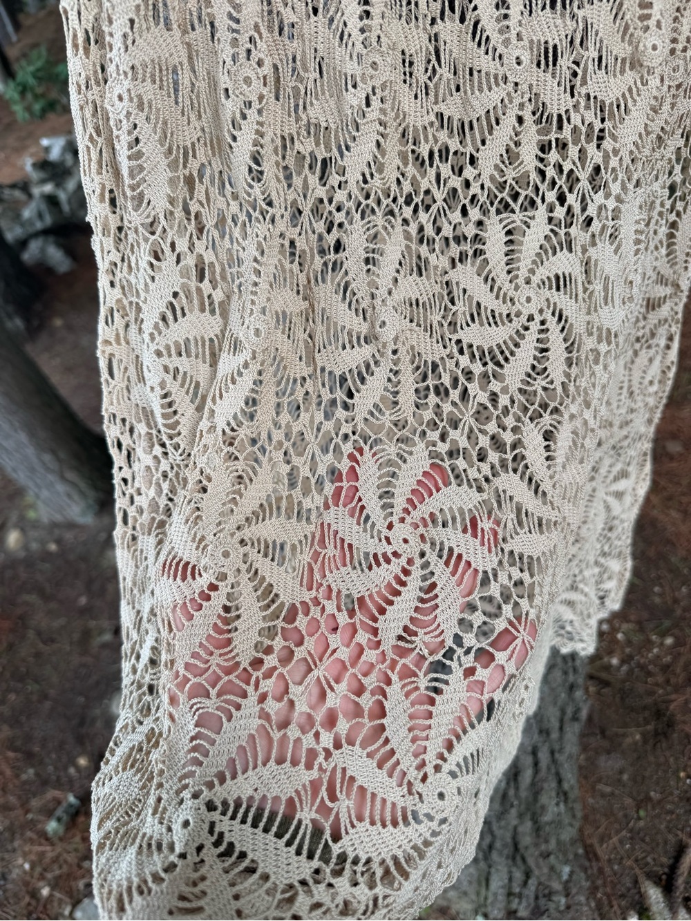 Antique Pinwheel Crochet Skirt S/M Never Worn - Picture 7 of 13